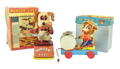 Lot 58 - TINPLATE TOYS - X2 VINTAGE TINPLATE MECHANICAL TOYS