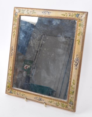 Lot 370 - VINTAGE EARLY 20TH-CENTURY HAND-PAINTED WALL-HANGING MIRROR