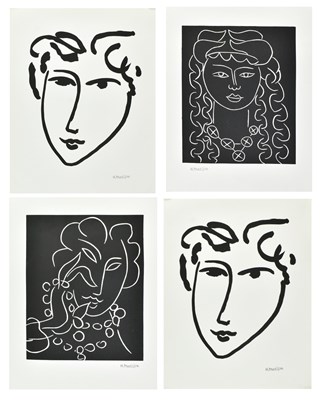 Lot 267 - HENRI MATISSE - FOUR BLACK AND WHITE SERIGRAPH PRINTS