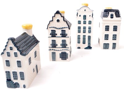 Lot 179 - KLM - BOLS - COLLECTION OF TEN DELFT BLUE MINIATURE LIQUOR HOUSES