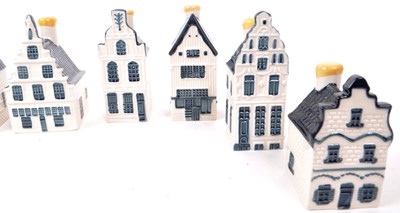Lot 179 - KLM - BOLS - COLLECTION OF TEN DELFT BLUE MINIATURE LIQUOR HOUSES