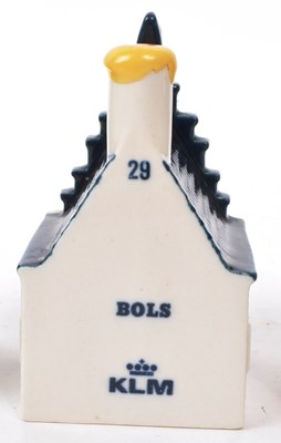 Lot 179 - KLM - BOLS - COLLECTION OF TEN DELFT BLUE MINIATURE LIQUOR HOUSES