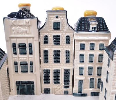 Lot 183 - KLM - BOLS - COLLECTION OF FOURTEEN DELFT BLUE MINIATURE LIQUOR HOUSES