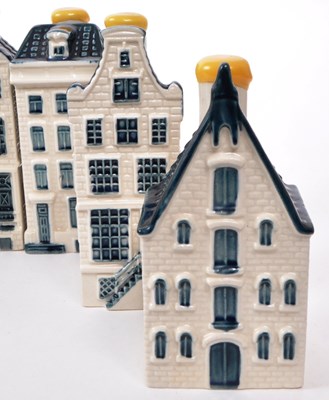 Lot 183 - KLM - BOLS - COLLECTION OF FOURTEEN DELFT BLUE MINIATURE LIQUOR HOUSES