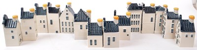 Lot 183 - KLM - BOLS - COLLECTION OF FOURTEEN DELFT BLUE MINIATURE LIQUOR HOUSES