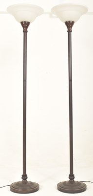 Lot 271 - PAIR OF CONTEMPORARY ART DECO STYLE LAMP STANDARDS