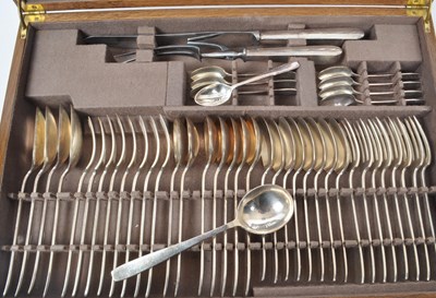 Lot 374 - MAPPIN & WEBB - 20TH CENTURY SILVER PLATED BOXED CANTEEN OF CUTLERY
