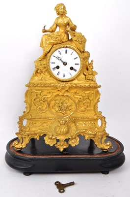 Lot 382 - A B SAVORY & SONS - 19TH CENTURY VINTAGE ORMOLU MANTEL CLOCK