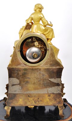 Lot 382 - A B SAVORY & SONS - 19TH CENTURY VINTAGE ORMOLU MANTEL CLOCK