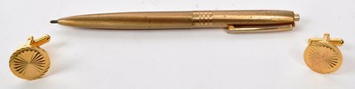Lot 384 - VINTAGE LONDON EXECUTIVE 22CT GOLD PLATED PEN SET