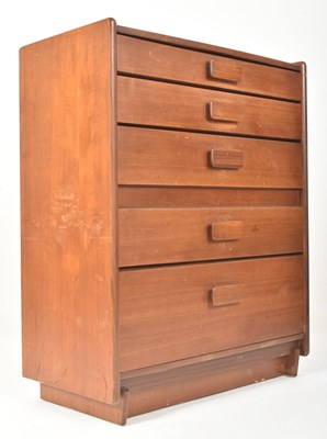Lot 439 - WHITE & NEWTON FURNITURE - MID CENTURY TEAK CHEST OF DRAWERS