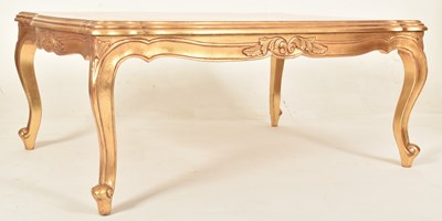 Lot 474 - CONTEMPORARY HIGH END DESIGN GOLD PAINTED LOW COFFEE TABLE