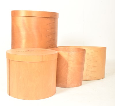 Lot 451 - HEAL'S OF LONDON & FORTNUM & MASON - FOUR CONTEMPORARY PLY WOOD SHAKER BOXES