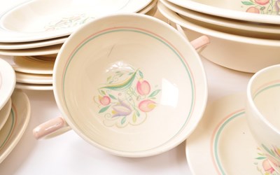 Lot 200 - SUSIE COOPER - COLLECTION OF MID-CENTURY DINNER SERVICE PIECES