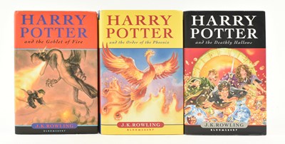 Lot 123 - ROWLING, J. K. THREE FIRST EDITION HARRY POTTER BOOKS IN DUST WRAPPERS