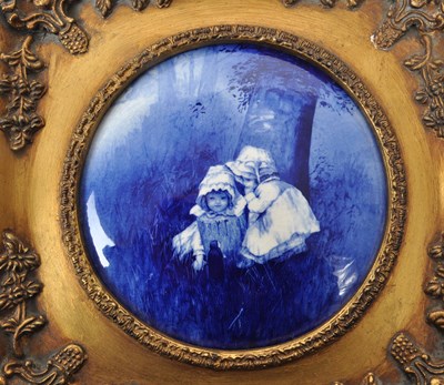 Lot 391 - TWO VINTAGE 20TH-CENTURY FRAMED DOULTON STYLE PLAQUES