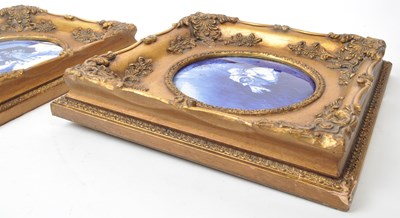 Lot 391 - TWO VINTAGE 20TH-CENTURY FRAMED DOULTON STYLE PLAQUES