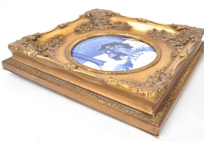 Lot 391 - TWO VINTAGE 20TH-CENTURY FRAMED DOULTON STYLE PLAQUES