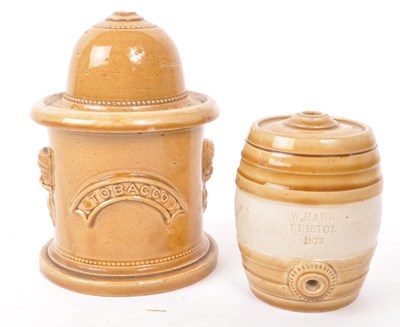 Lot 416 - LOCAL INTEREST - BRISTOL STONEWARE TOBACCO JAR