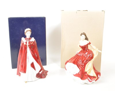Lot 414 - ROYAL DOULTON / WORCESTER - TWO PORCELAIN LADIES