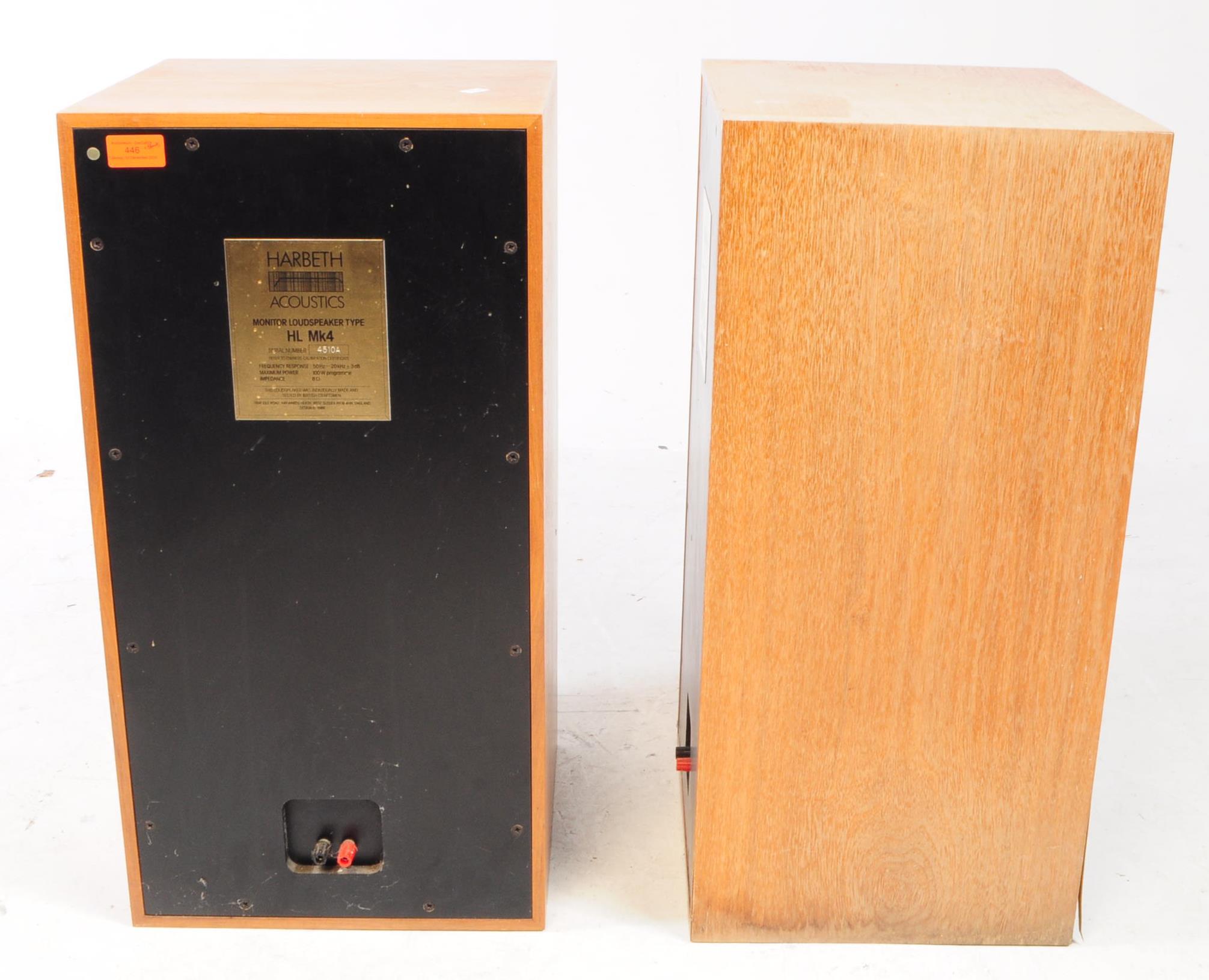 Lot 446 - HARBETH ACOUSTICS - VINTAGE HL MK4 SPEAKERS