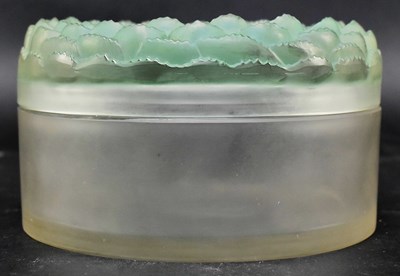 Lot 89 - RENE LALIQUE - DAHLIA LIDDED BOWL - 1930S OPALESCENT POT AND COVER