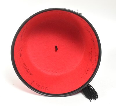 Lot 100 - TOMMY COOPER - ORIGINAL OWNED AND WORN ICONIC RED FEZ