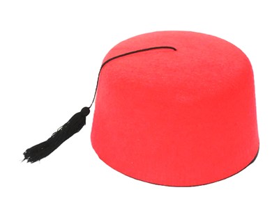 Lot 100 - TOMMY COOPER - ORIGINAL OWNED AND WORN ICONIC RED FEZ