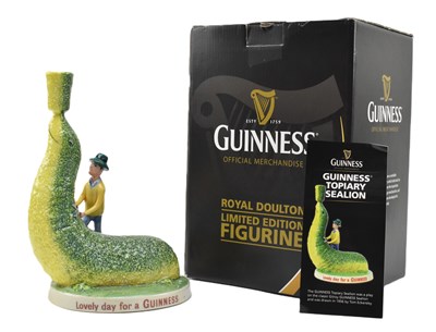 Lot 19 - GUINNESS - ROYAL DOULTON LIMITED EDITION TOPIARY SEALION