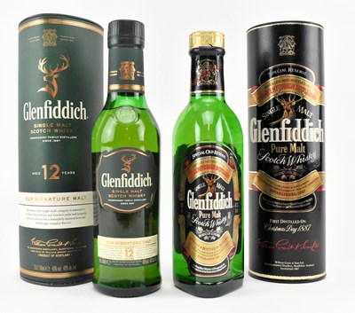 Lot 163 - TWO BOXED BOTTLES OF GLENFIDDICH SINGLE MALT WHISKY
